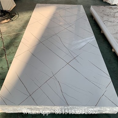 Vandeniui atspari UV lakšto PVC marmurinė plokštė Vidinė sienų plokštė